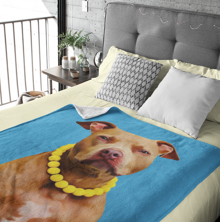 Custom pet print blanket outlet